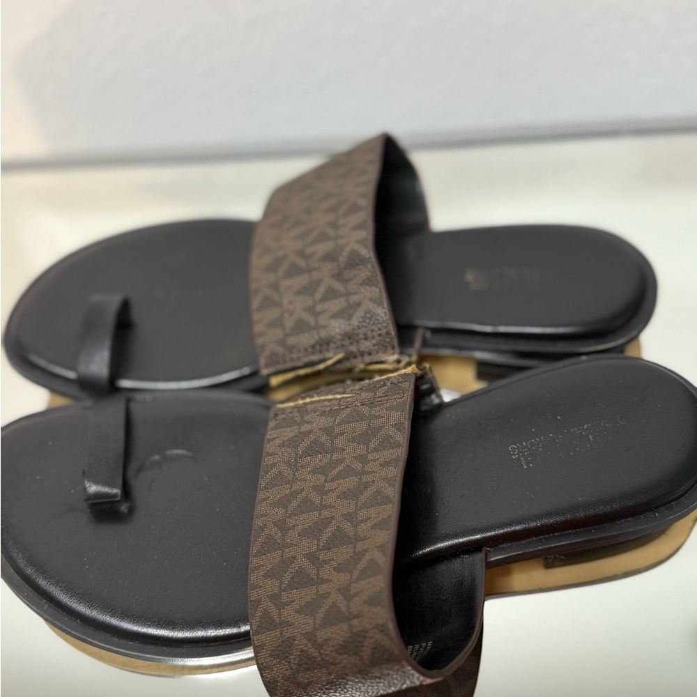 Michael Kors Brown Slide Sandals